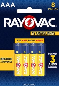 PILHA RAY AMARELINHAS AAA8 LMPM (24)