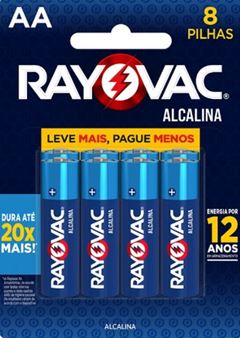 PILHA RAYOVAC AMARELINHAS AA8 LMPM (48)