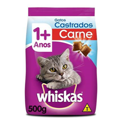 WHISKAS CASTRADOS CARNE 1X500G (20)