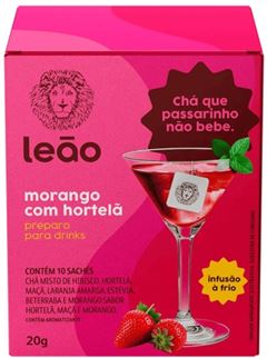 CHA LEAO DRINKS MORANGO+HORTELA 1X10(12