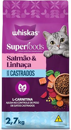 WHISKAS SF DRY CASTRADO SALMAO 2,7KG(6)