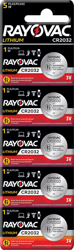 PILHAS RAY CR2032-5  5 UNID(10)