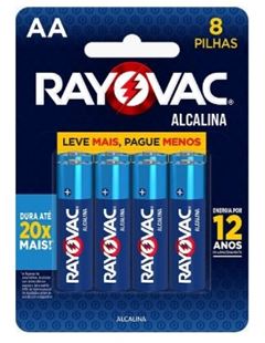 PILHA RAY ALCALINA AA8 LMPM (48)
