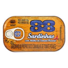 SARDINHA 88 TOMATE PICANTE1X125(50)
