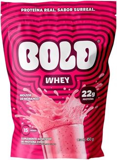 WHEY PROTEIN BOLD MOUSSE MORANGO 450G(4)