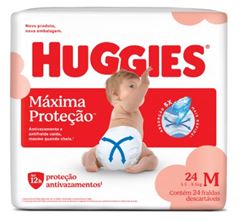 FRALDA HUGGIES  MAXIMA PRT M 1X24(9)