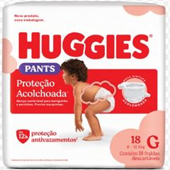 FRALDA HUGGIES ROUP ACOLCHOADA G 1X18(9)