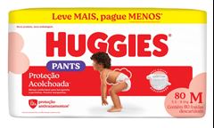 FRALDA HUGGIES PROT ACOLC M LMPM 1X80(3)