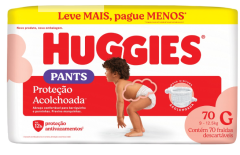 FRALDA HUGGIES PROT ACOLC G LMPM 1X70(3)