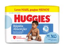 FRALDA HUGGIES  RAPID ABSORCAO XG 1X66(3