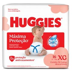 FRALDA HUGGIES  MAXIMA PRT XG 1X16(12)