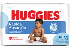 FRALDA HUGGIES  RAPIDA ABSORCAO M 1X42(9
