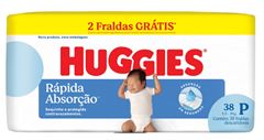 FRALDA HUGGIES  RAPIDA ABSORCAO P 1X38(9