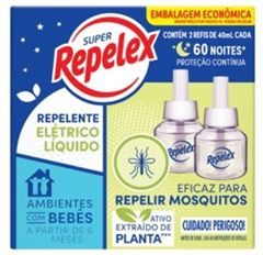 REPELEX BR ELET LIQ REFIL 2X40ML (12)