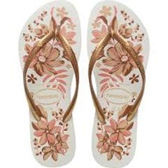 HAV SLIM ORGANIC BRANCO/DOURADO 39/40(12