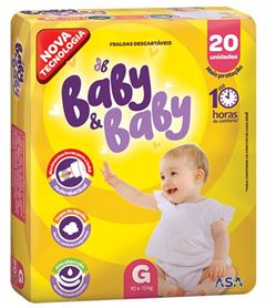 FRALDA ASA BABY&BABY ECONOM G 1X20(6)