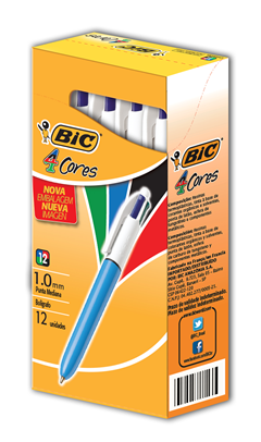 CANETA  4 CORES 1.0 MM 1X12(6)