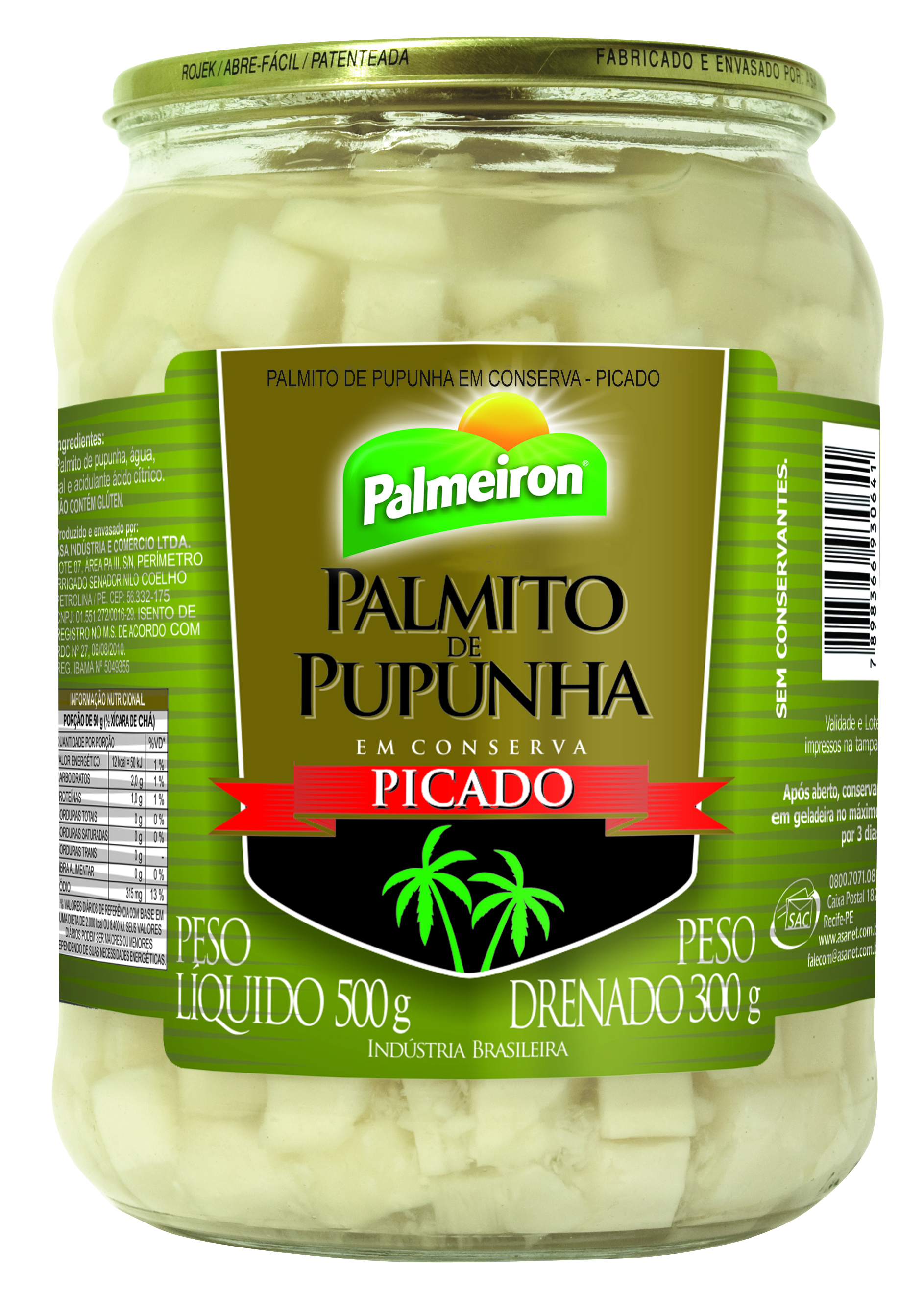 PALMITO PUPUNHA PICAD PALMEIRON 300G(15)