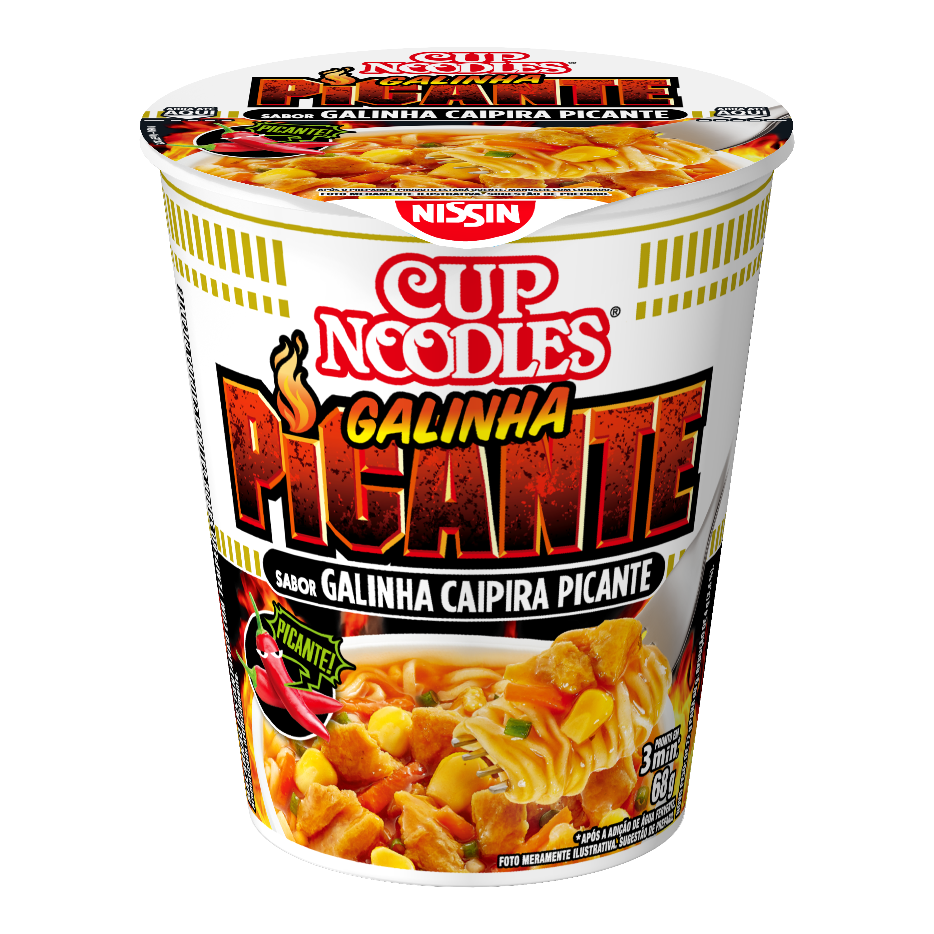 NISSIN CUP NOODLES GALIN PICANT1X68G(24)