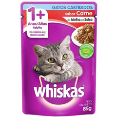 WHISKAS SACHE ADULTOS CARNE 1X85G (40)